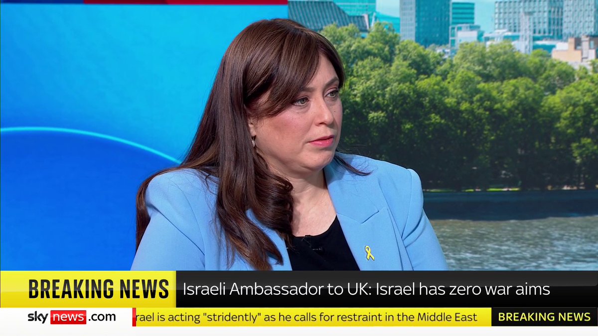 'Israel has zero interest in killing civilians, zero interest' - Israeli ambassador to the UK Tzipi Hotovely. Trevor Phillips: "But you're doing it". "No, we're not doing it", says Tzipi Hotovely. 📺 Sky 501, Virgin 602, Freeview 233 and YouTube