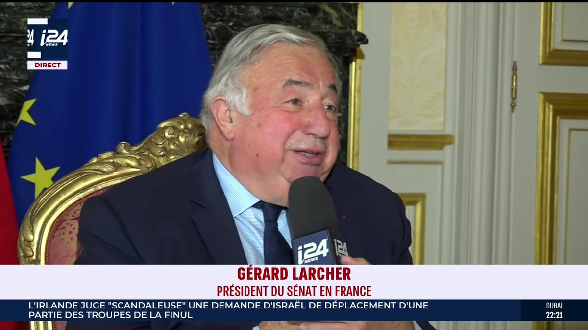 "Le Hezbollah, pour moi qui suis très attaché au Liban, c'est d'abord une organisation terroriste avec du sang français sur les mains. Les 58 parachutistes français de Drakkar, la rue de Rennes, tout ceci c'est le Hezbollah" Gérard Larcher, président du Sénat