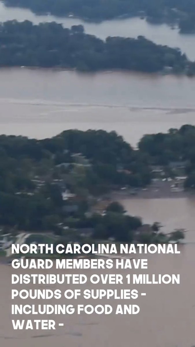 .NC National Guard members have distributed over 1 million pounds of supplies – including food and water – using vehicles, helicopters and cargo planes to reach all western North Carolina communities impacted by Hurricane Helene floodwaters.