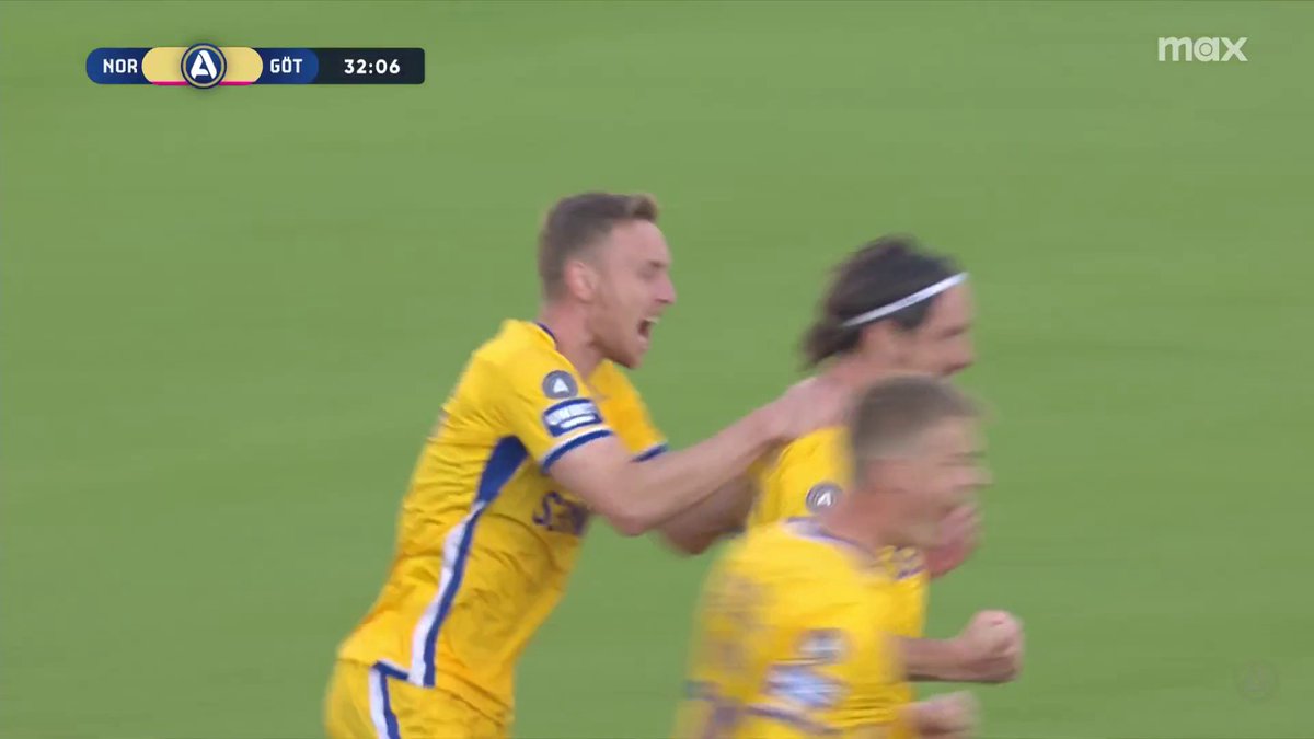 1-0 IFK Göteborg! Gustav Svensson nickar in ledningsmålet mot IFK Norrköping! 🔵⚪ 📲 Se matchen på Max