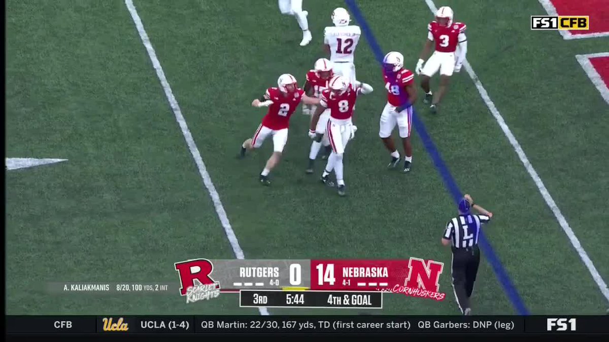 The Nebraska Football defense came up so clutch here ☠️ Relive the Blackshirts' goal line stand 👇 #B1GFootball