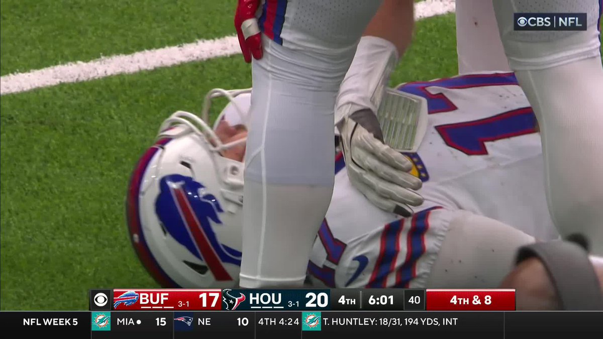 Josh Allen is down in Houston