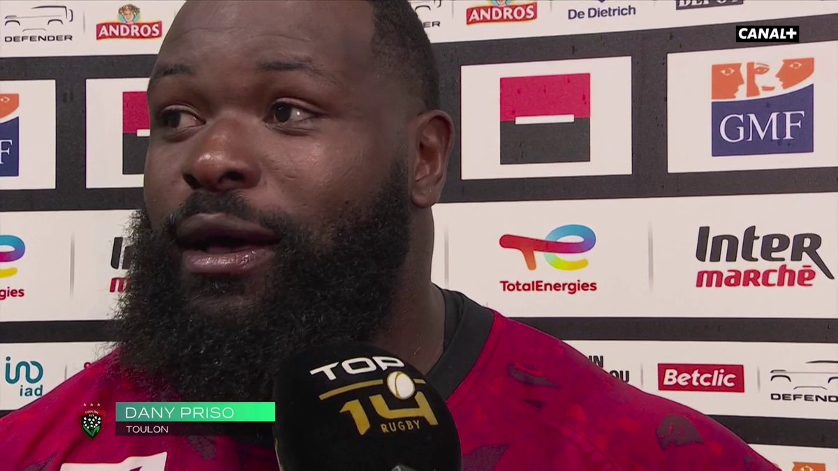 "C'est un sketch" 🎙️ Les mots très forts du pilier toulonnais Dany Priso sur l'arbitrage à l'issue de Clermont / Toulon 💥 #Top14 | #ASMRCT