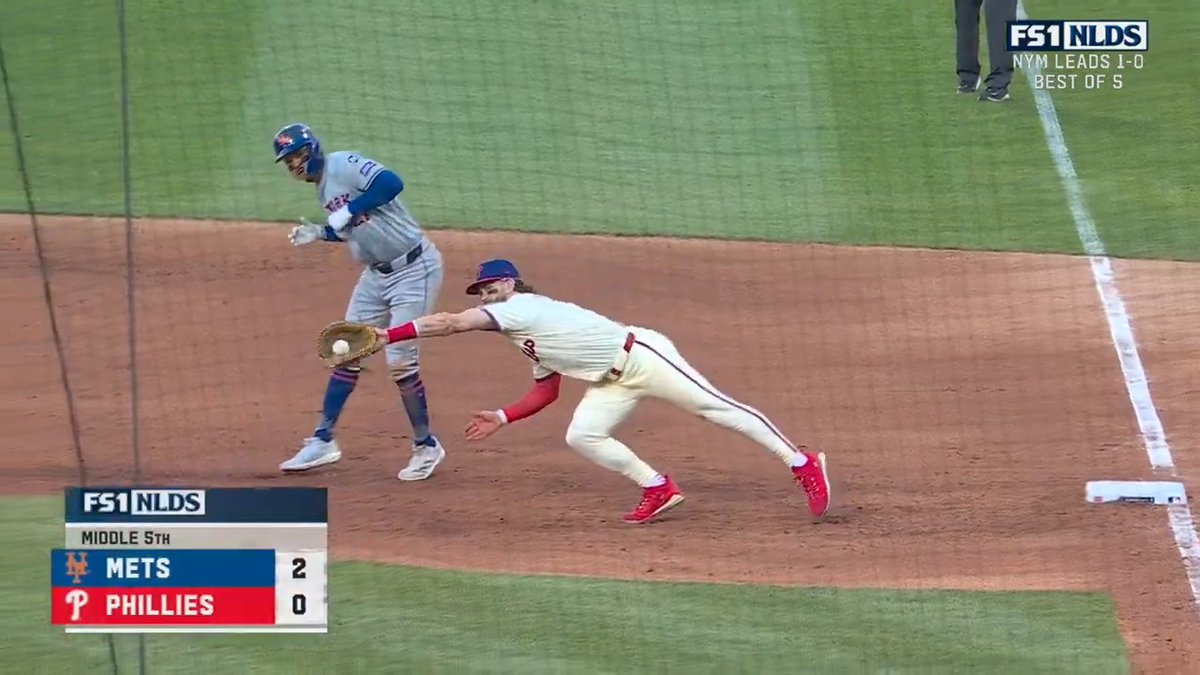Bryce Harper has been flashing the leather all afternoon! 😤 #NLDS