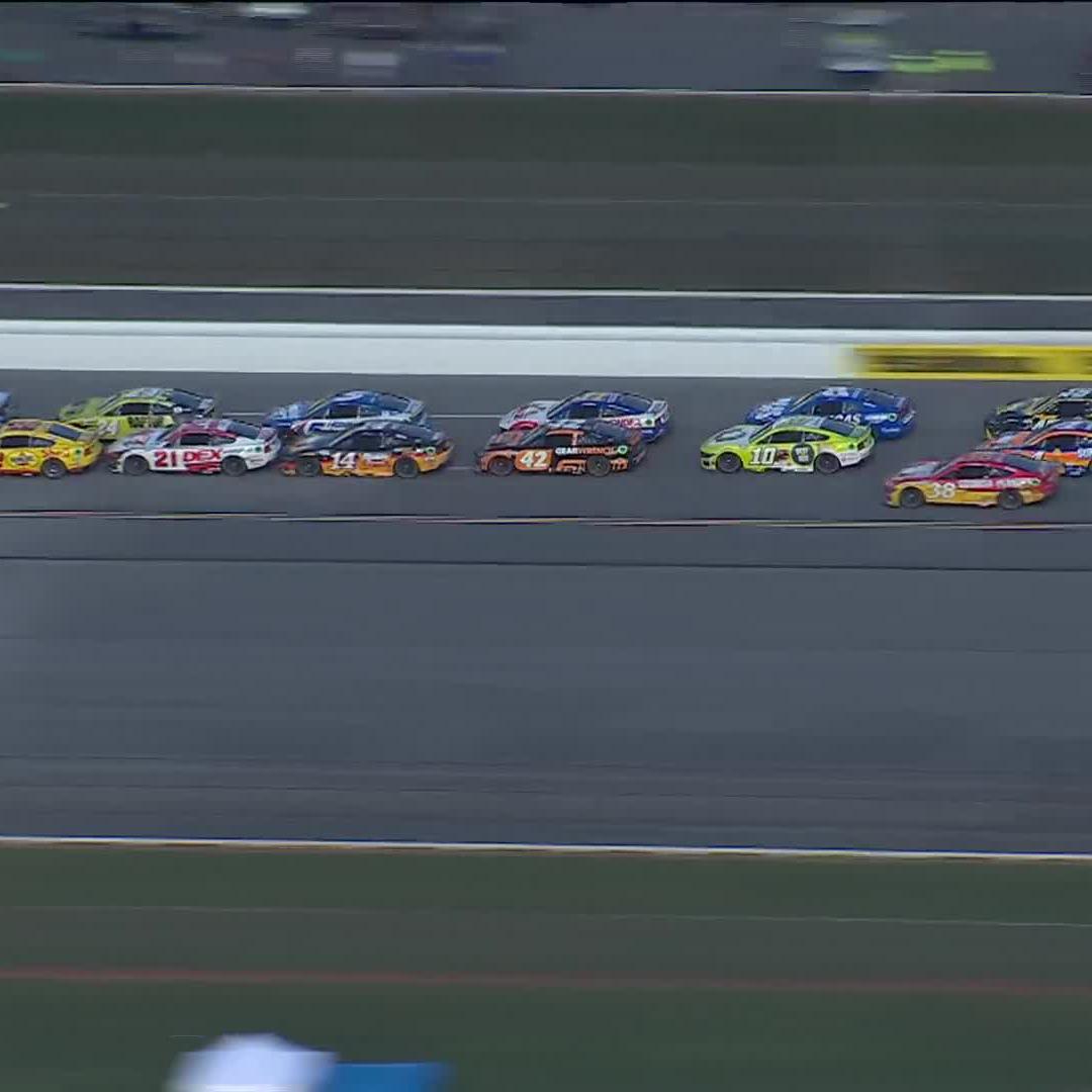 Big trouble on the backstretch!