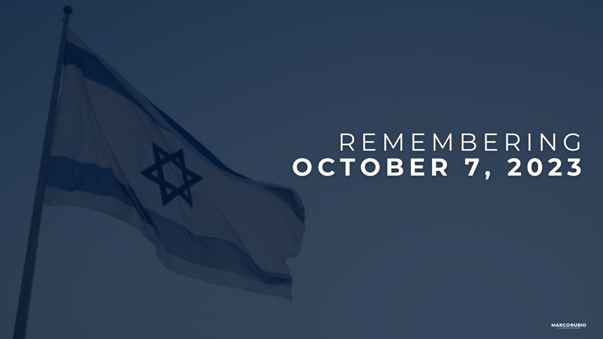 October 7th was the darkest day for Jews since the Holocaust. Iran & Iran-backed terrorist groups are still trying to wipe out the Jewish state of Israel. America remembers the lives lost one year ago and continues to stand with its ally. 🇮🇱🇺🇸