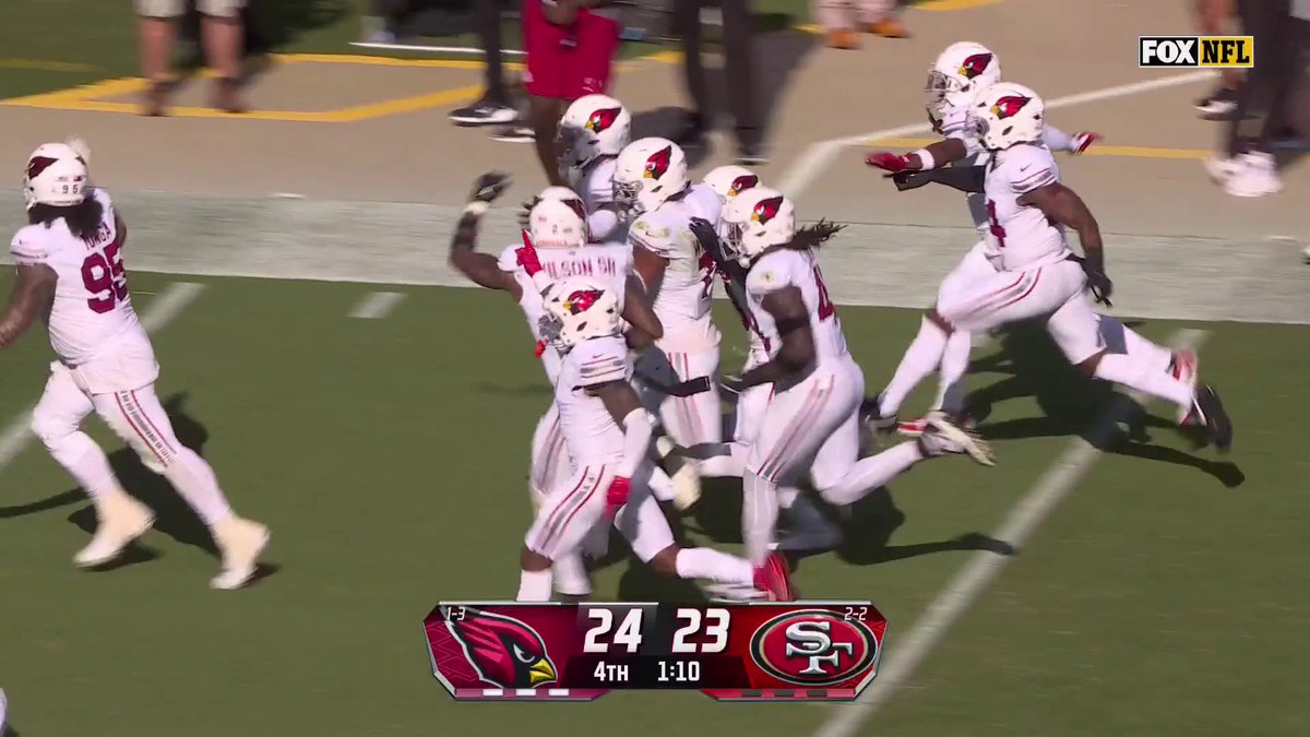 PICKED OFF!! THE CARDINALS ARE GOING TO TAKE DOWN THE 49ERS ON THE ROAD!