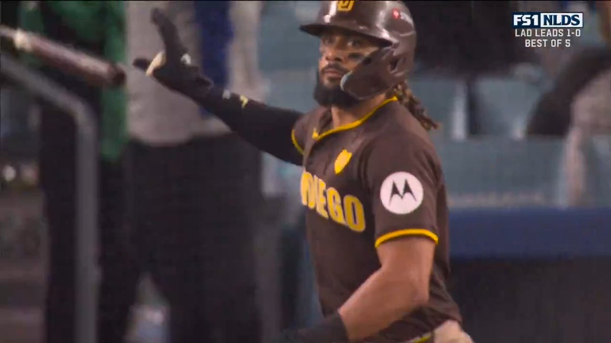 Fernando Tatis Jr. sent a ball to the moon! His bat followed shortly after 🚀 #NLDS