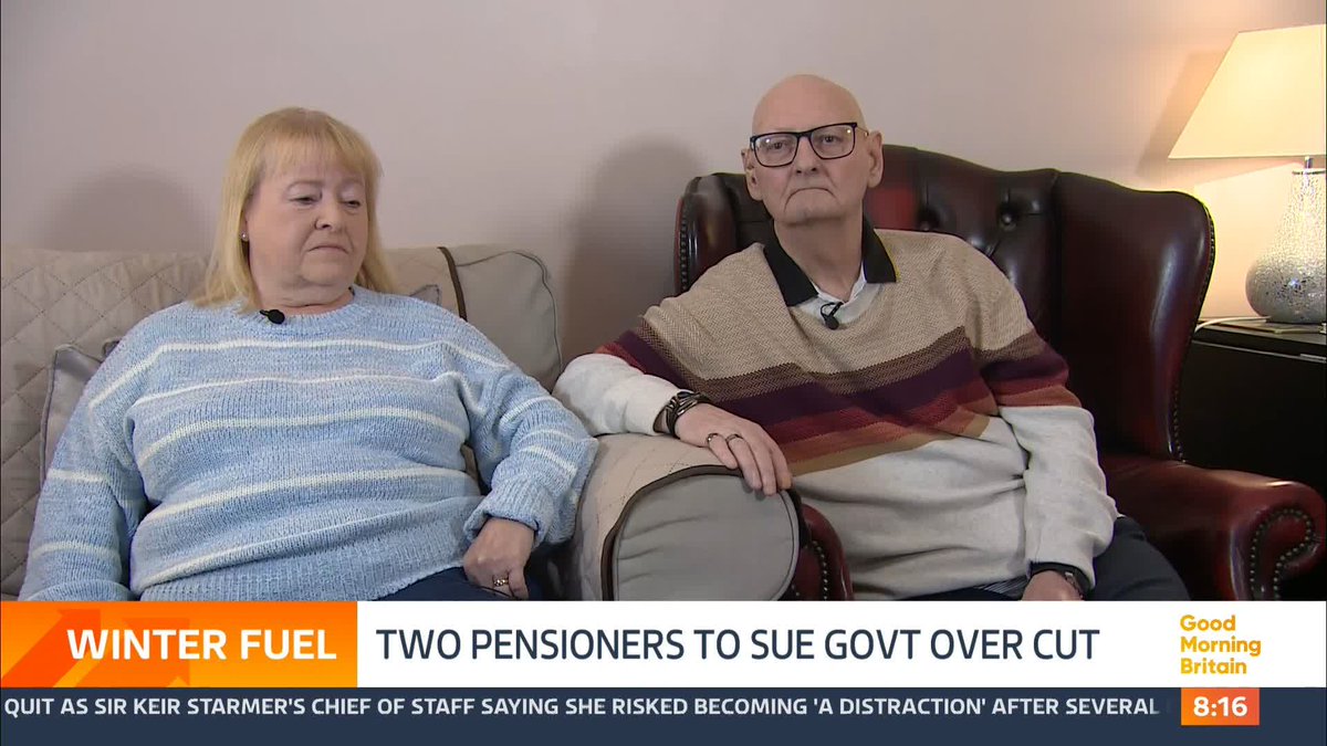 'I'm frightened that my health will deteriorate' Two pensioners are seeking to take the Scottish and UK governments to court over the cut to the winter fuel payment. Peter Fanning tells Susanna Reid and Ed Balls about how the loss of the winter fuel payment will impact him.