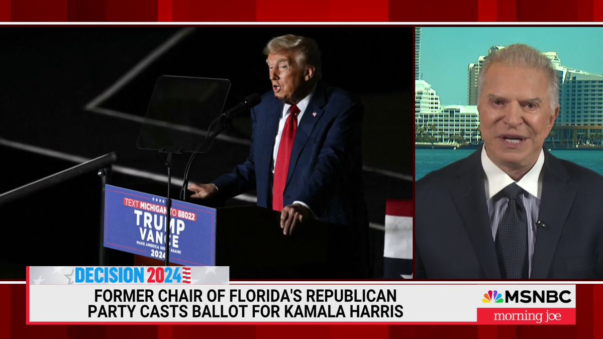 "I don't think that our country can survive four years of Trump being oblivious to the Constitution, the rule of law, the imports of our institutions. I'm very confident with my vote and I think it's a vote to preserve American values." — @AlCardenasFL_DC on voting for Harris