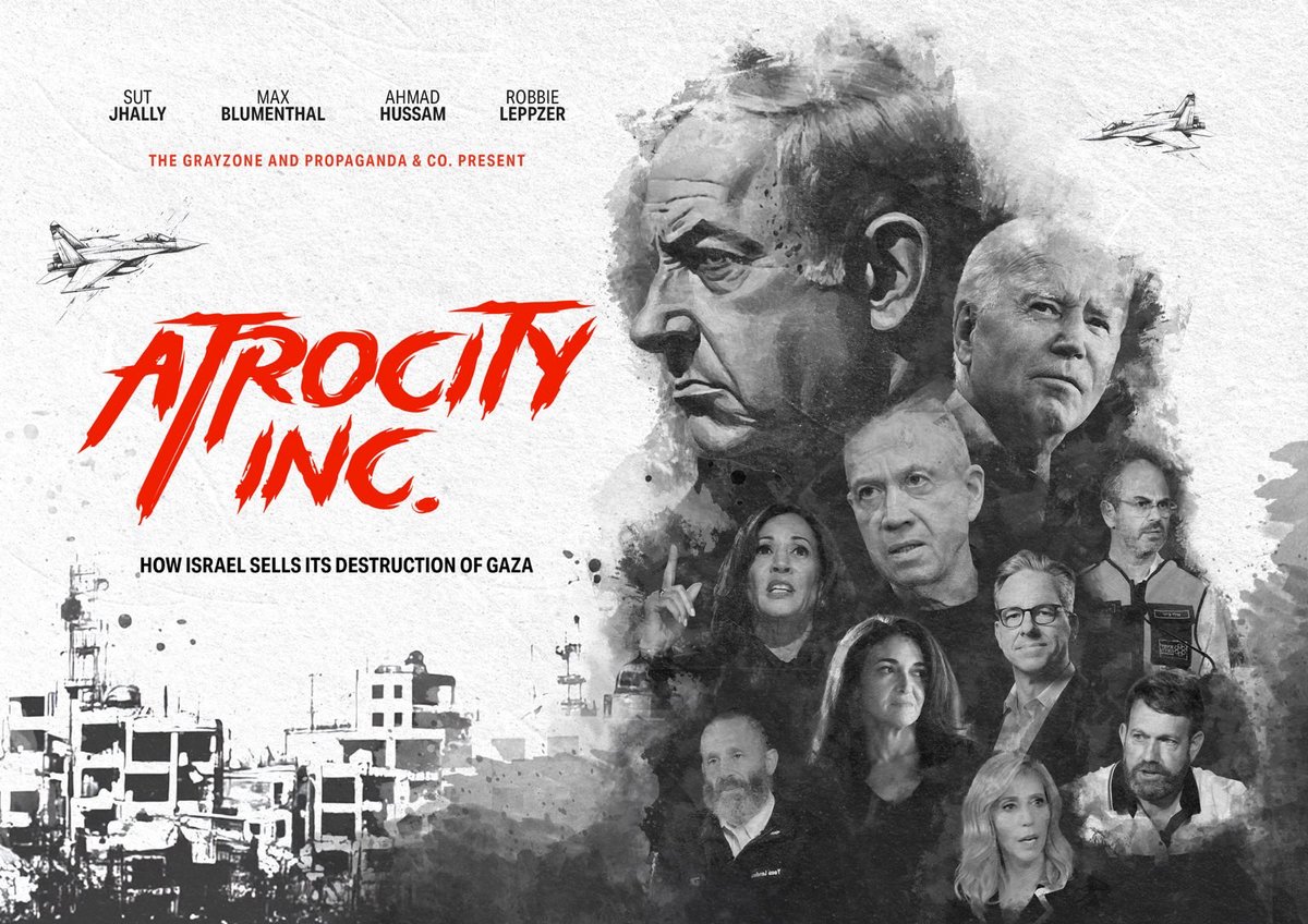 Atrocity Inc: How Israel Sells The Destruction Of Gaza Watch Max Blumenthal's new documentary takedown of the media deceptions and hoaxes Israel pushed to manufacture consent for its genocidal assault on Gaza In collaboration w/ Propaganda & co & @sutjhally