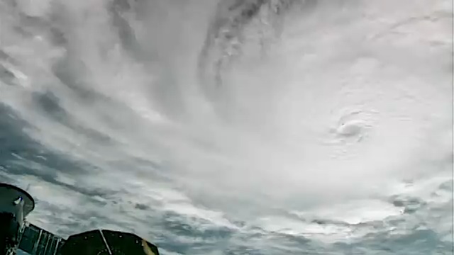 At 10:28 a.m. EDT October 7, the space station flew over Hurricane Milton and external cameras captured views of the category 5 storm, packing winds of 175 miles an hour, moving across the Gulf of Mexico toward the west coast of Florida.