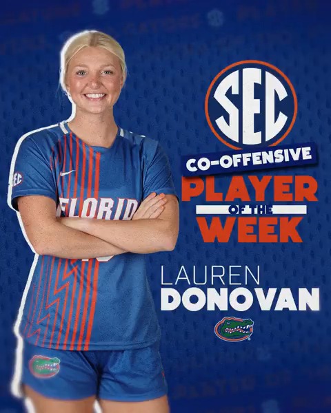 ⚽️ SEC Offensive Player of the Week: Oct. 7 🐊 Lauren Donovan Gators Soccer x #SECSOC