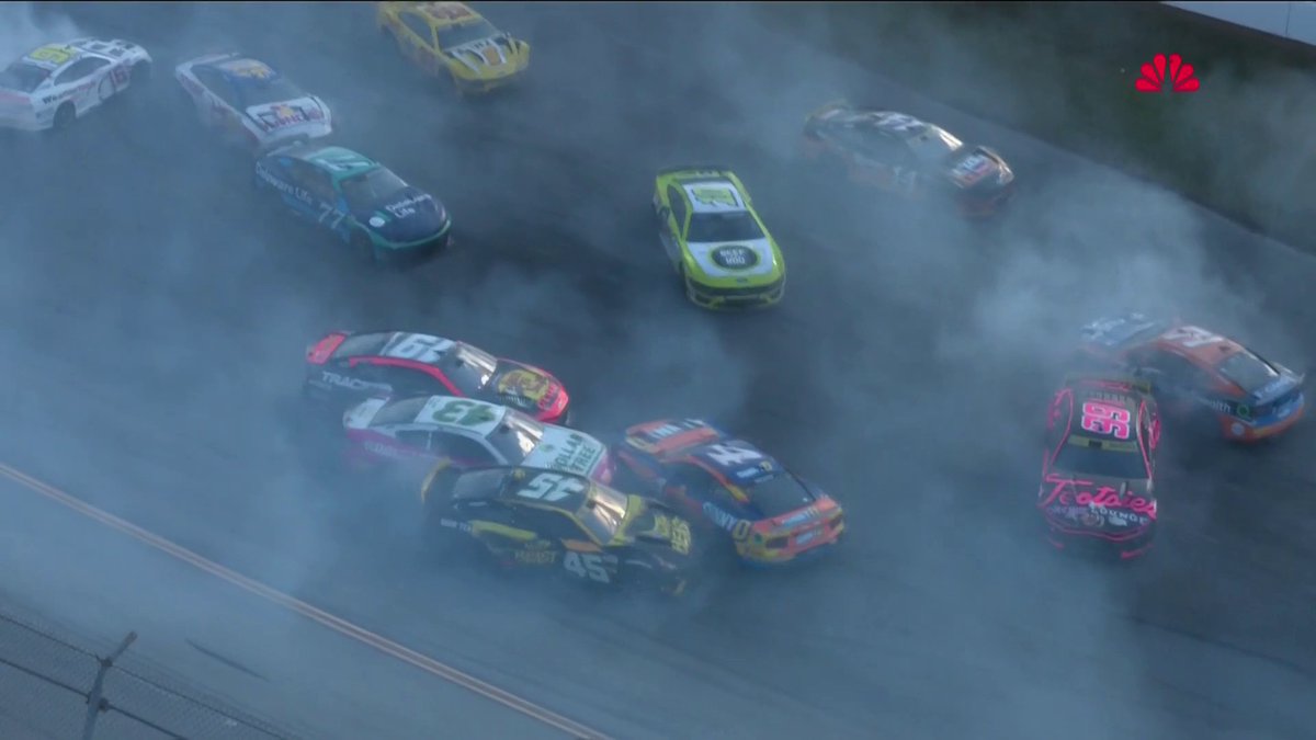 28 cars were involved in the Big One at Talladega on Sunday. It's the LARGEST CRASH in NASCAR Cup Series history. 😳