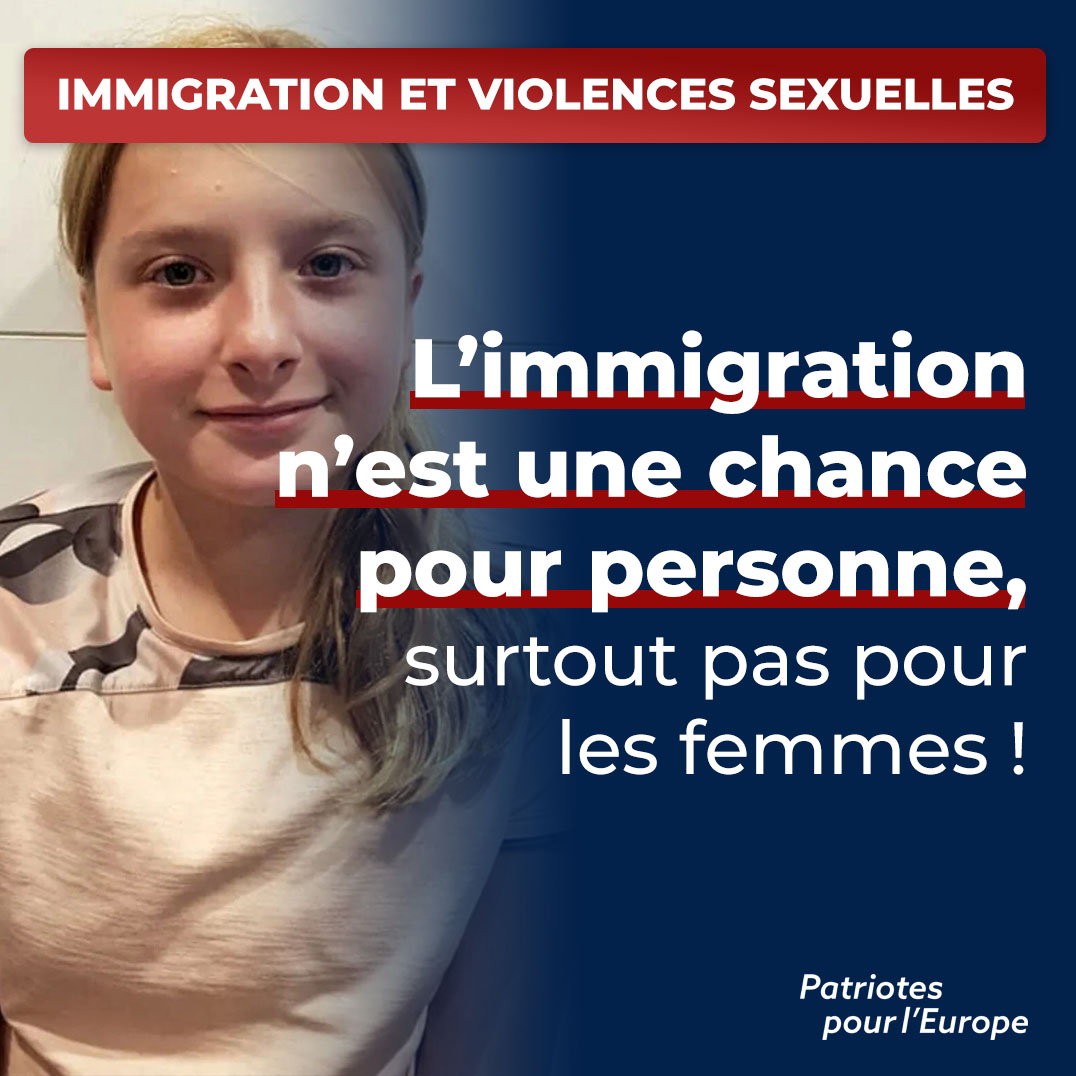 Ce soir au Parlement européen, je rends hommage à toutes les femmes victimes de l’immigration. Au nom de Lola, Philippine, Claire, Marion, Mégane et leur mère, sauvons des vies : ayons des frontières ! Retrouvez mon intervention 👇