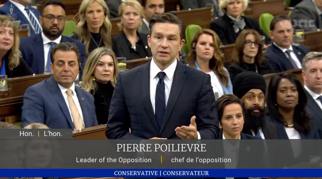 This man is using the genocide of Jewish people at the hands of Hamas Terrorists as political props today. Again. Pierre Poilievre is human garbage.