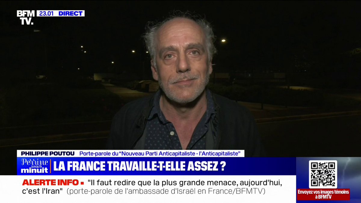 💬 "L'avenir, c'est la réduction du temps de travail pour toutes et tous" ➡ Philippe Poutou (NPA) réagit à la volonté de Gérald Darmanin de "mettre fin définitivement aux 35 heures"