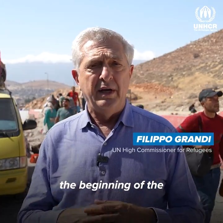 High Commissioner for Refugees Filippo Grandi is on the ground in Syria, calling for global solidarity to ensure that those fleeing the escalating conflict in Lebanon receive the support they desperately need.