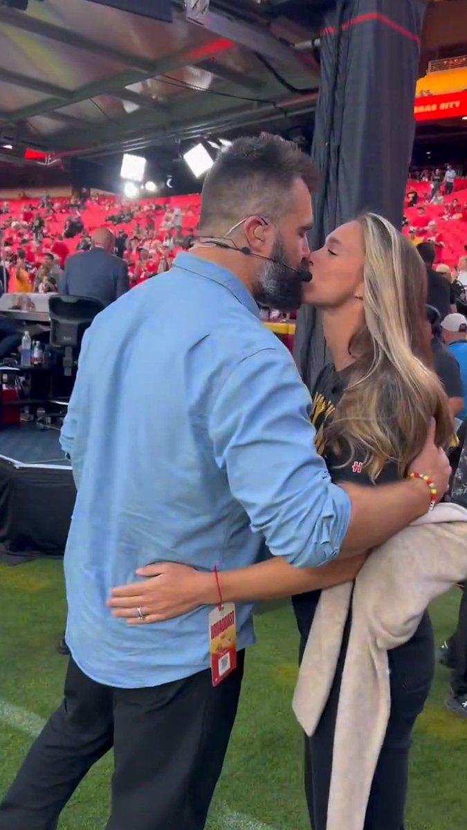 Jason and Kylie Kelce ahead of Monday Night Football ❤️ 📺 #NOvsKC | 8:15 PM ET on ESPN