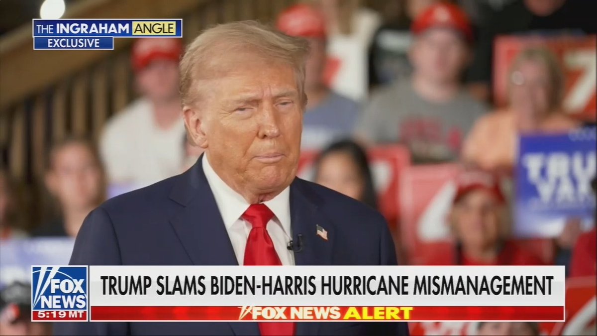 Trump: They’re offering people $750 Fox host: The $750 is just for immediate needs Trump: She should be in North Carolina Fox host: She was in North Carolina today