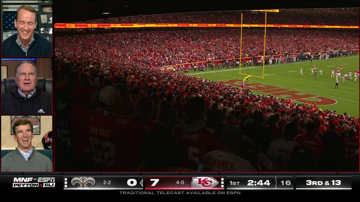Bill Belichick called out the Colts for pumping in fake crowd noise against the Pats 😭 Eli Manning
