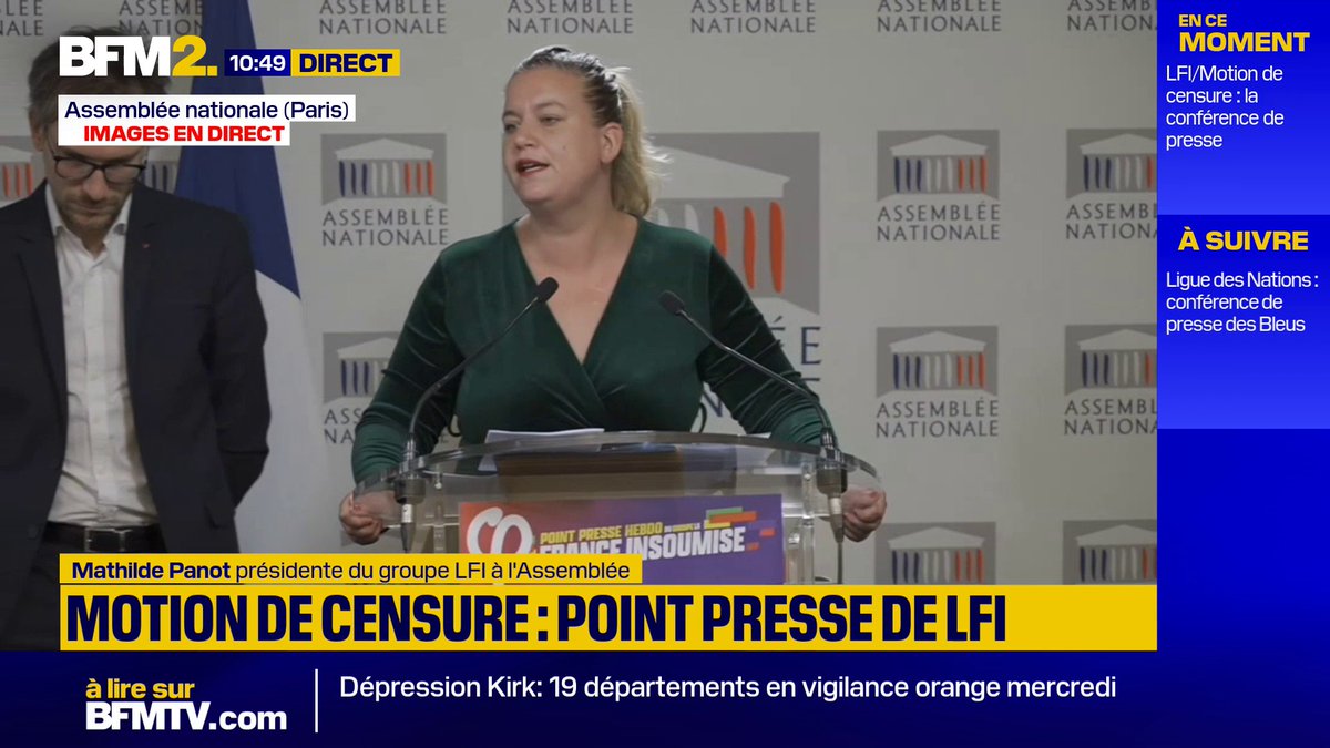 Mathilde Panot (LFI): “C’est madame Le Pen qui a sauvé Emmanuel Macron de la procédure de destitution”
