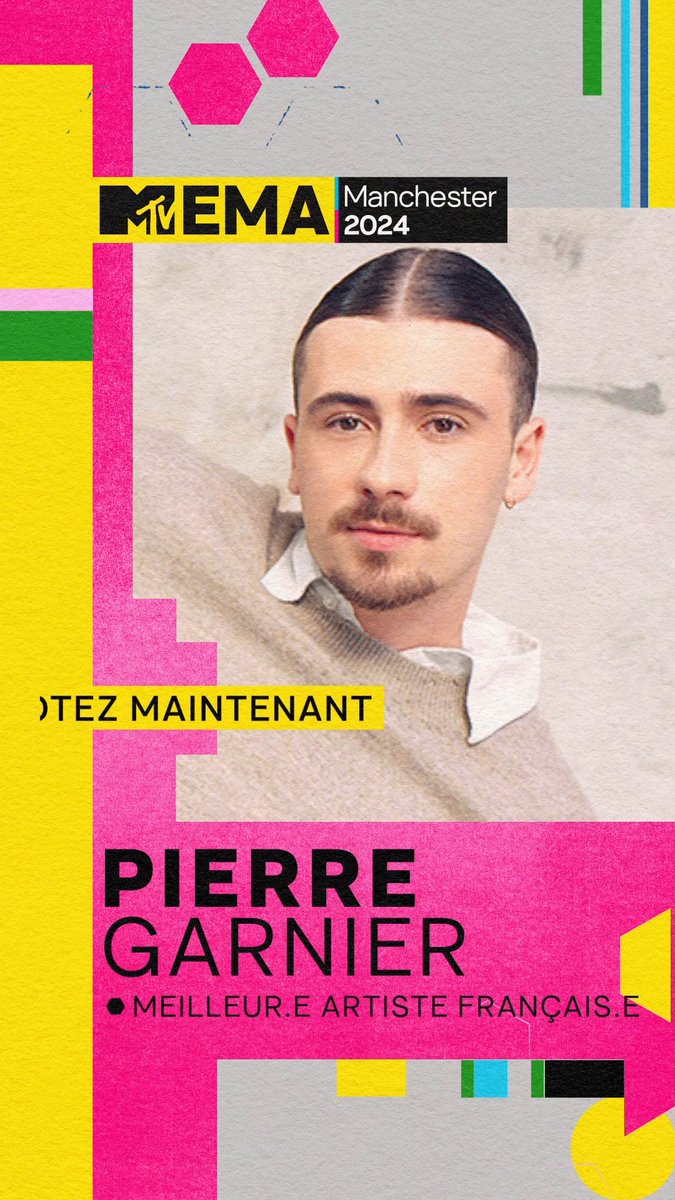 LES VOTES POUR LES #MTVEMA SONT OUVERTS ⭐️ Et les nommés pour la catégorie Meilleur.e Artiste Français.e sont : ✨ Aya Nakamura ✨ DADJU T A Y C ✨ G I M S ✨ Pierre Garnier ✨ Slimane ✨ V I T A A Votez maintenant :
