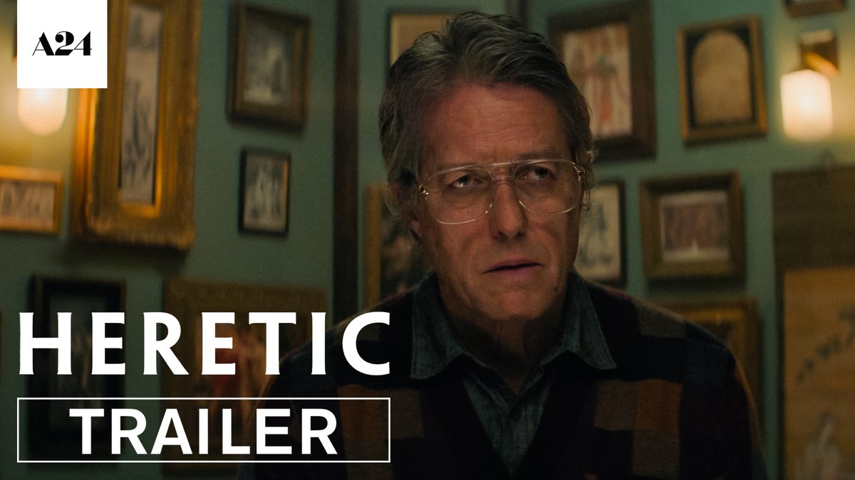 Their mission. His game. Watch the final trailer for HERETIC, a diabolical choose-your-own-adventure starring Hugh Grant, Sophie Thatcher, and Chloe East. In Theaters November 8