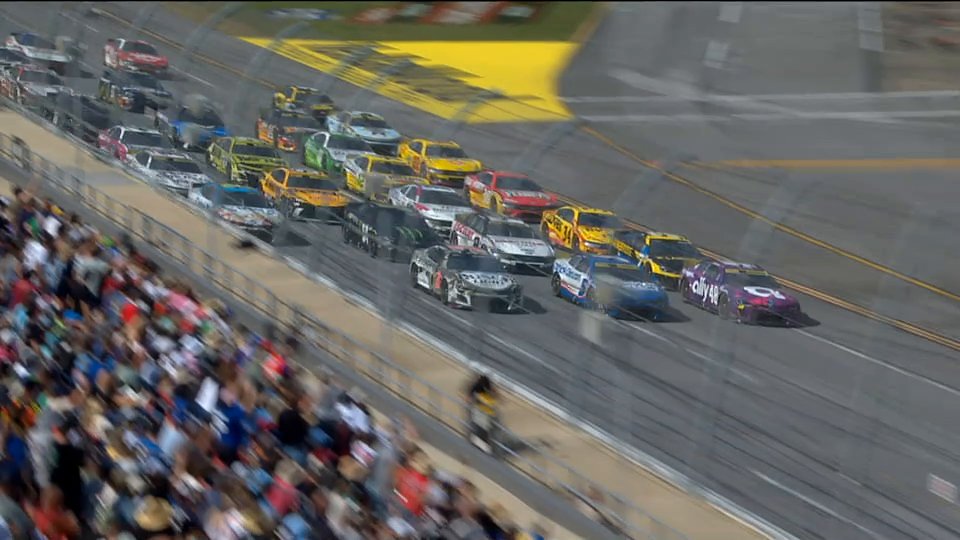 Screw it. 8:28 of four-wide racing at Talladega Superspeedway.