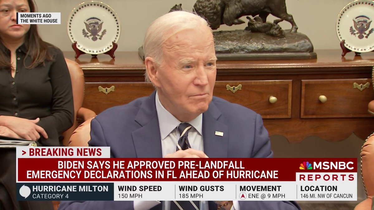 "If you're under evacuation orders, you should evacuate now!" President Biden warns residents in Hurricane Milton's path to seek safety before time runs out.