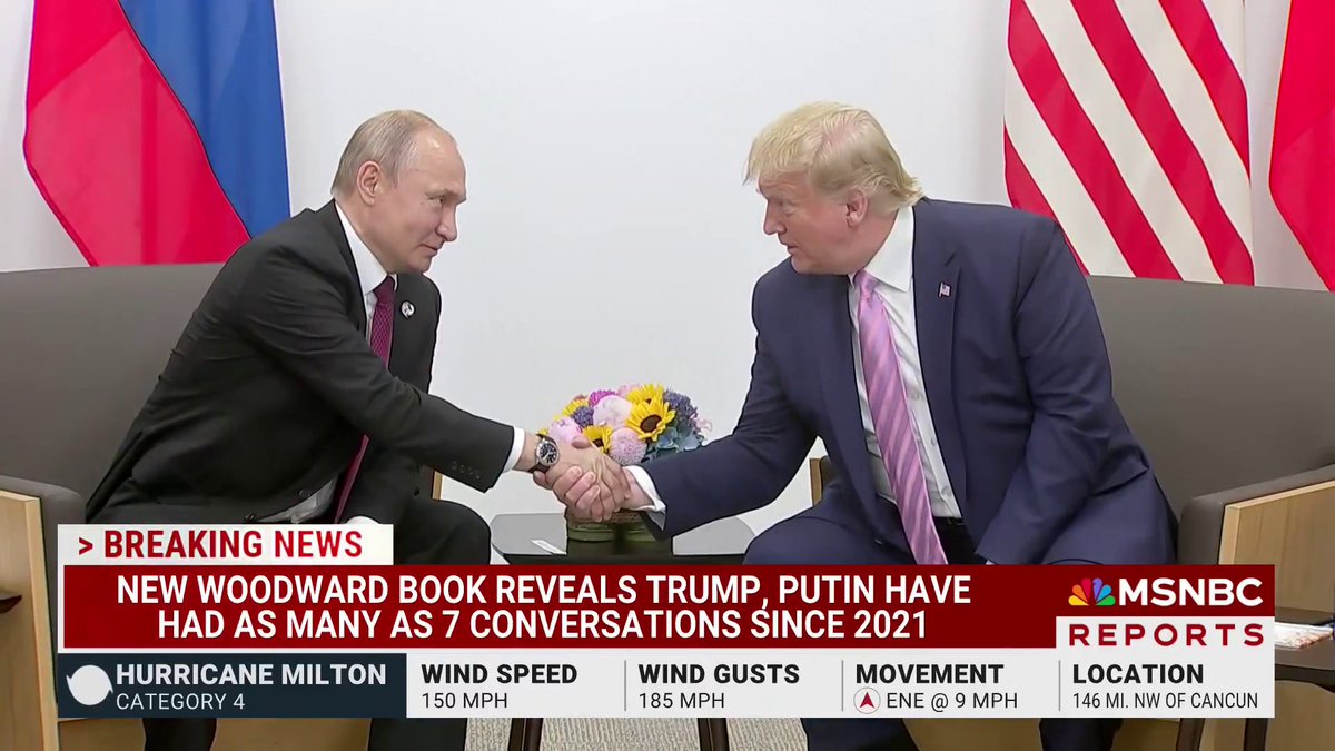 BREAKING: New Woodward book reveals Trump, Putin have had as many as 7 conversations since 2021.