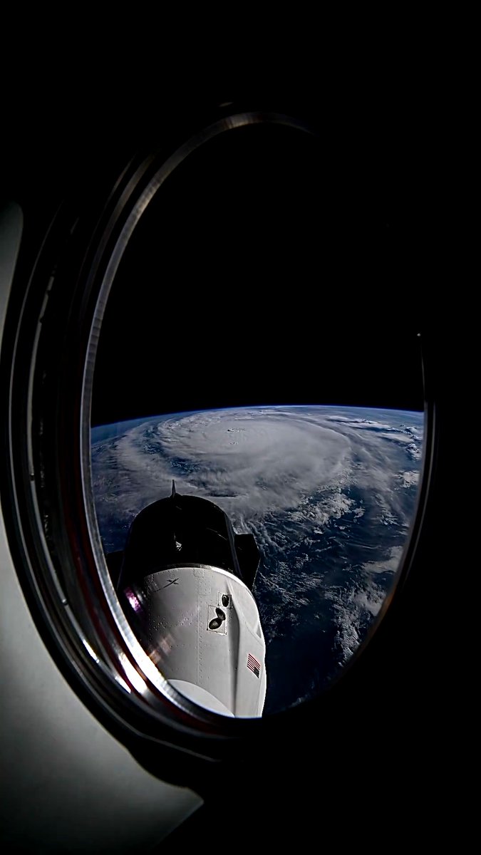 hurricane milton seen from the international space station via nasa astronaut Matthew Dominick