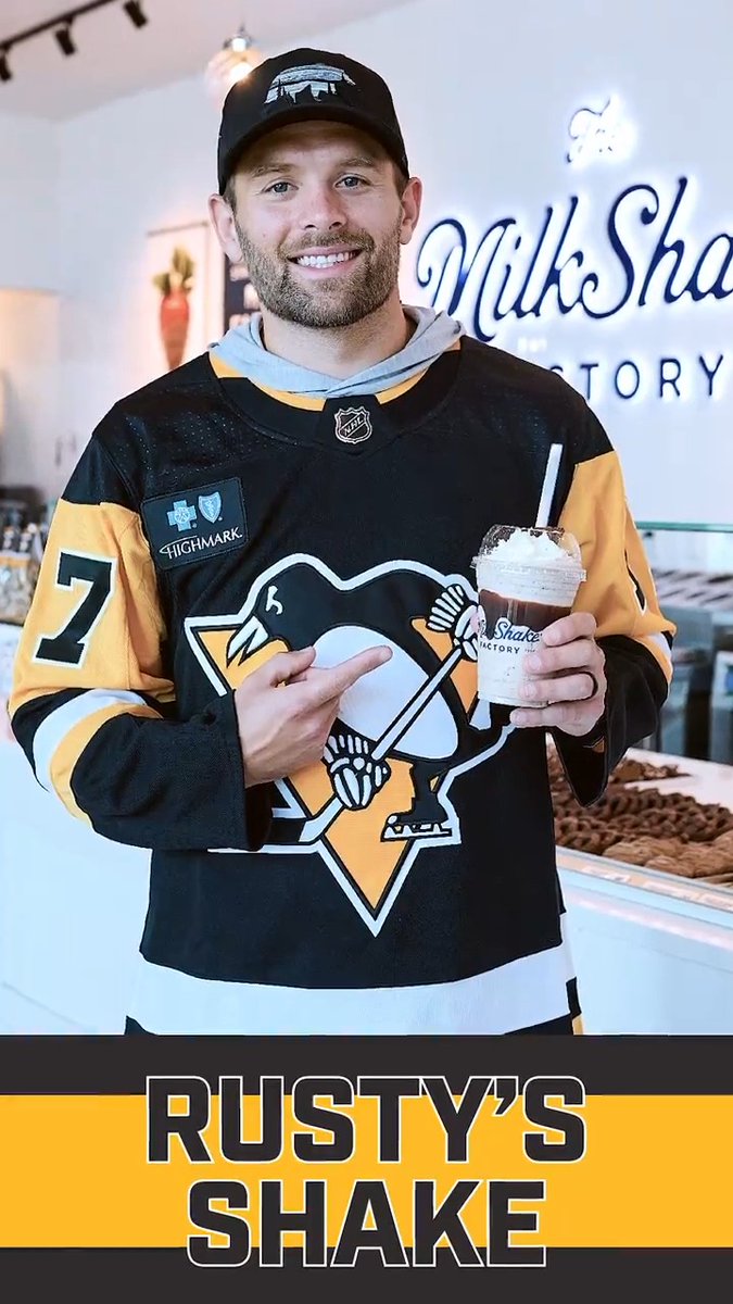 INTRODUCING: RUSTY’S SHAKE! We are thrilled to announce that Bryan Rust will be bringing back Pittsburgh's favorite milkshake, and half-off at the MilkShake Factory - Pittsburgh after every Rusty goal. And to top it off, Rusty’s Shake will be HALF-OFF tomorrow to celebrate the start of hockey!