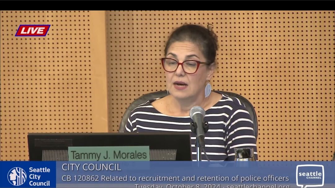 Amidst a $260 million budget deficit where there are over 100 City workers getting laid off, this Council just approved $50,000 hiring bonuses for SPD. SPD officers have received a 23% pay increase this year, and the department is seeing an increase of 15% in this year's budget.