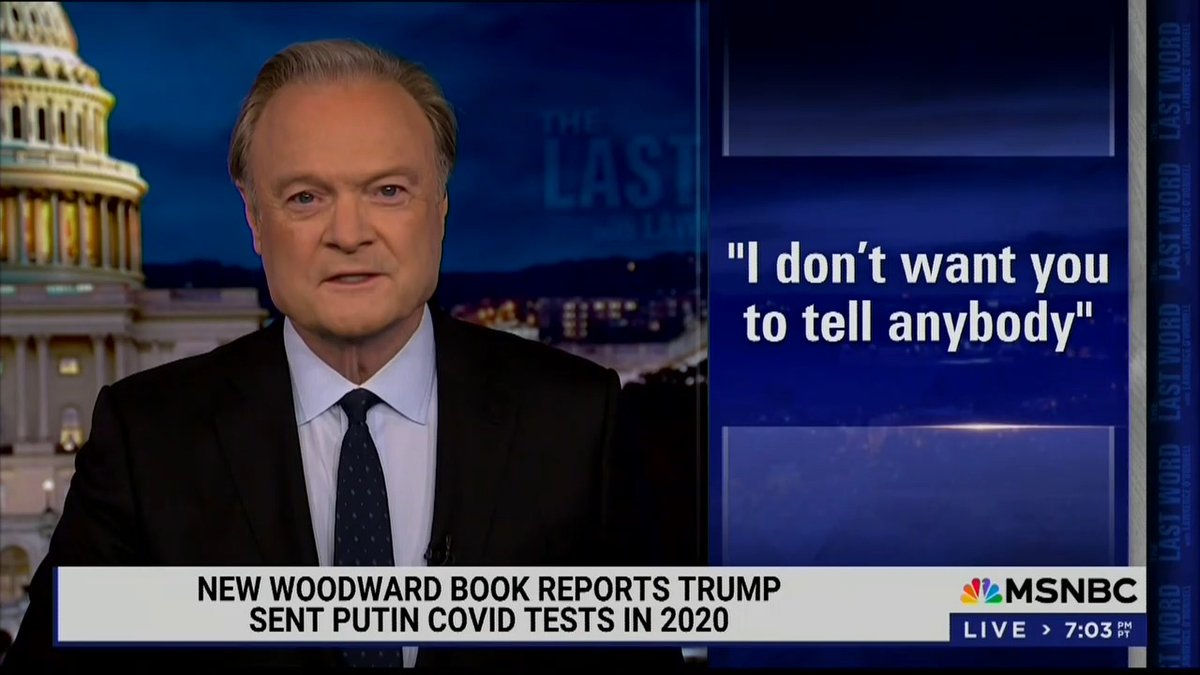 MSNBC: The Harris campaign just released a new campaign ad in record time after we got the biggest October surprise of the 21st Century. We just learned from a bombshell new report that Trump was secretly sending COVID tests to Vladimir Putin in 2020 while Americans couldn’t get testing