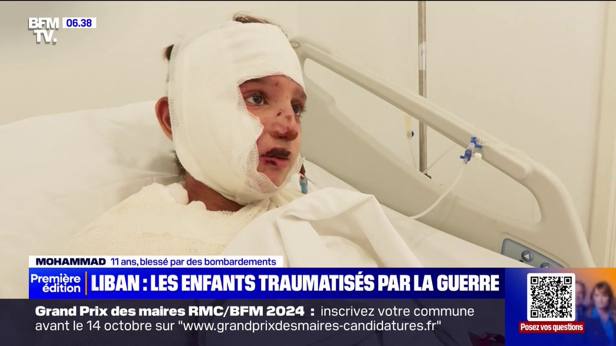 💬️ “Je fais encore des cauchemars où je hurle. Je vois notre immeuble s’écrouler” 🇱🇧 Le témoignage de Mohammad, un Libanais de 11 ans traumatisé et gravement blessé par les bombardements israéliens 🎥 Naoufel El Khaouafi Sonia Reynaud