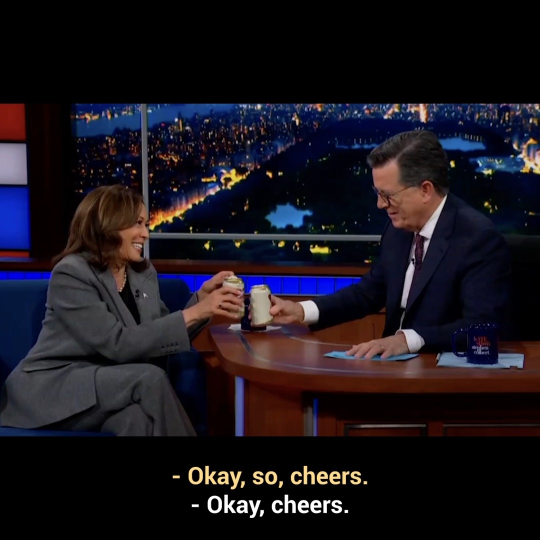 The champagne of beers. Thank you for having me, The Late Show!