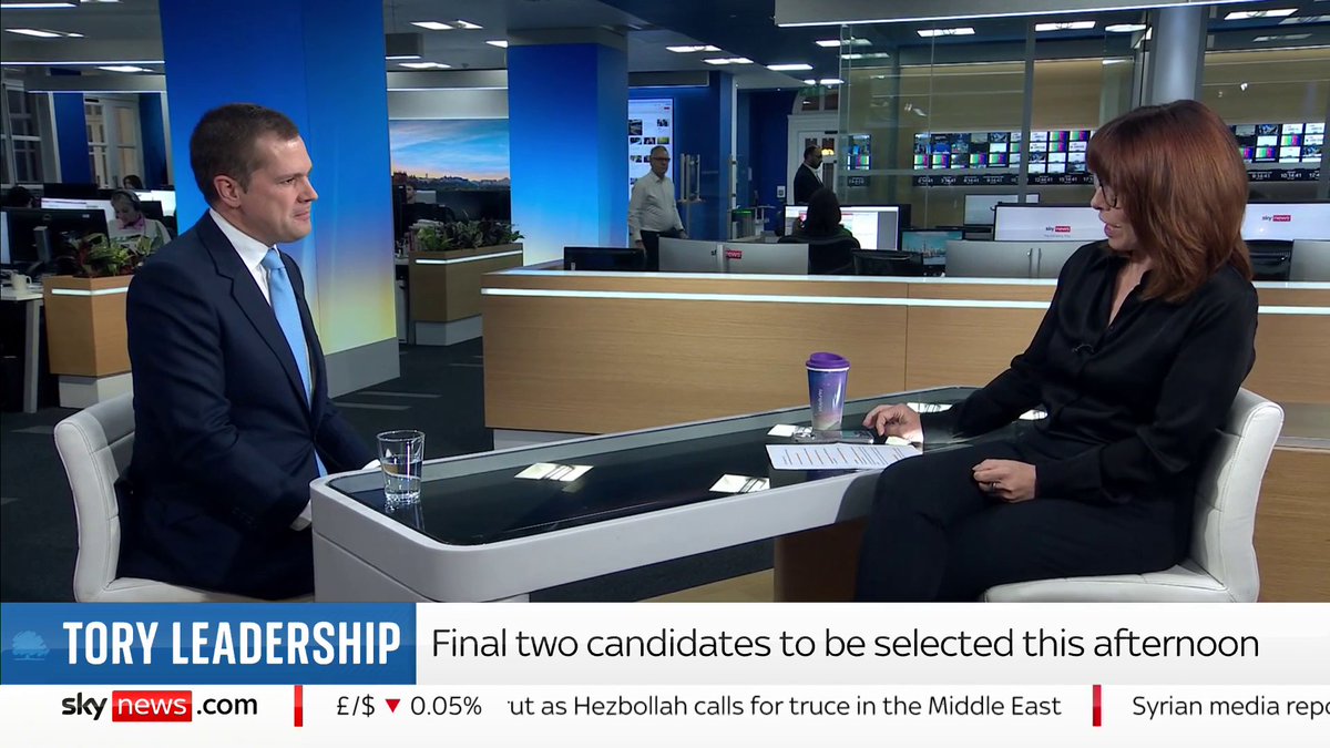 "Polling suggests that of the candidates I am the best placed to win back the millions of voters we lost to Reform and the voters we lost on our left to the Lib Dems." Tory leadership candidate Robert Jenrick speaks to Kay Burley. 📺 Sky 501 / YouTube