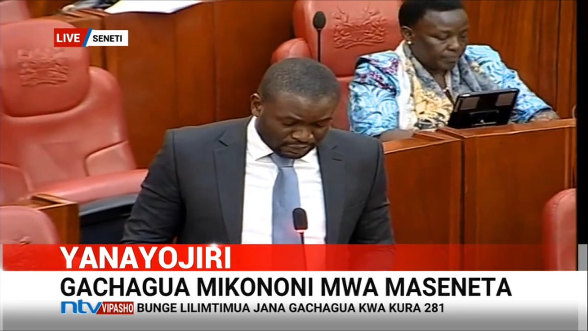 Senator Edwin Sifuna declines to second Aaron Cheruiyot’s motion to select a committee to investigate DP Gachagua’s impeachment.