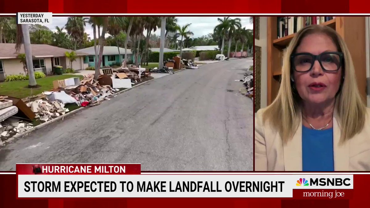 "This is going to be a really, really bad storm." — Sarasota Mayor Liz Alpert on Hurricane Milton, expected to make landfall overnight