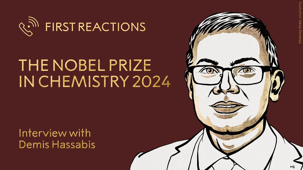 “It’s unbelievably special, it hasn’t really sunk in. It's the big one really!” 2024 chemistry laureate Demis Hassabis was still overwhelmed by the news when we spoke to him today. In this interview moments after the prize announcement, he talks about his passion for science and AI. “If we can build AI in the right way it could be the ultimate tool to help scientists help us explore the universe around us.” #NobelPrize