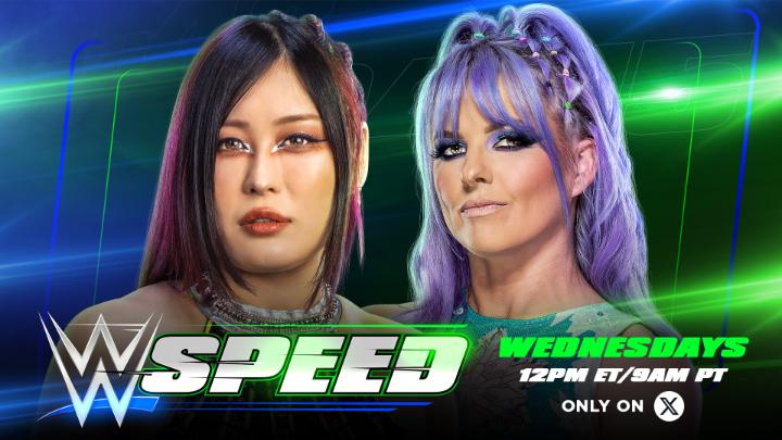 TODAY on #WWESpeed! It’s IYO SKY vs. Candice LeRae in the #WWESpeed Finals! Who will be the first-ever WWE Speed Women’s Champion? 👀🏆