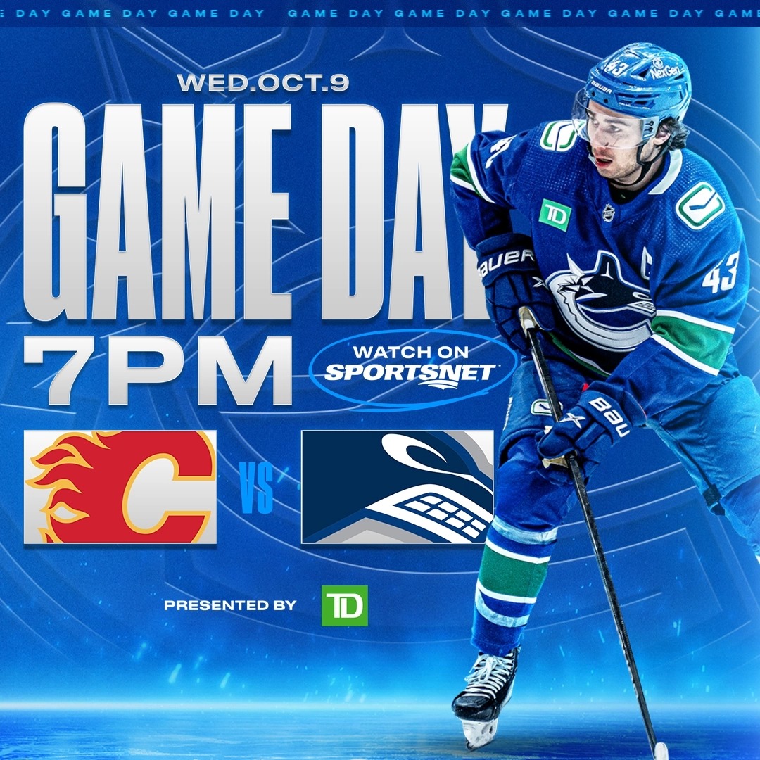 It’s Official: #Canucks Hockey is BACK❗️ 🆚 Calgary Flames ⏰ 7:00 PM PT 🏟 Rogers Arena 📺 Sportsnet 📻 Sportsnet 650 Presented by TD (Canada) BUY TICKETS |