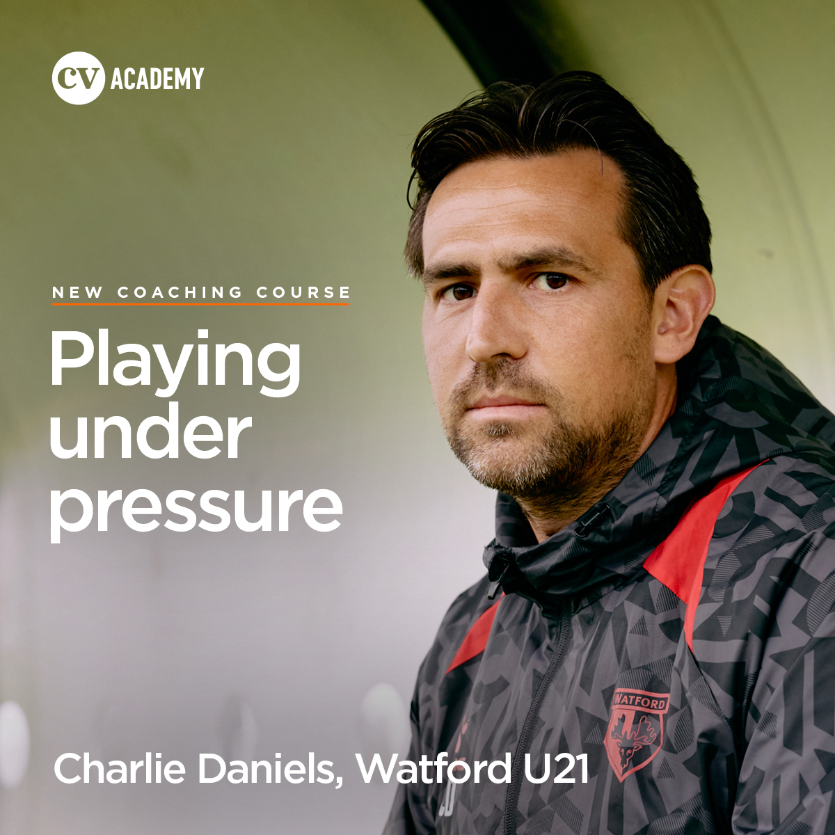 New coaching course 🚨 Watford FC Academy lead Under-21 coach @ChazDaniels13 and assistant Dan Gosling lead a series of practices designed to develop the ability to play under pressure. The final practice is a 7v7 possession-versus-press game... 🐝🛞 #WatfordFC