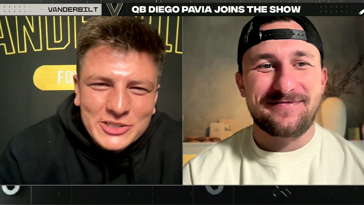 Diego Pavia's favorite QB, Johnny Manziel, surprised the Vandy QB to congratulate him on the big win over Bama 👏