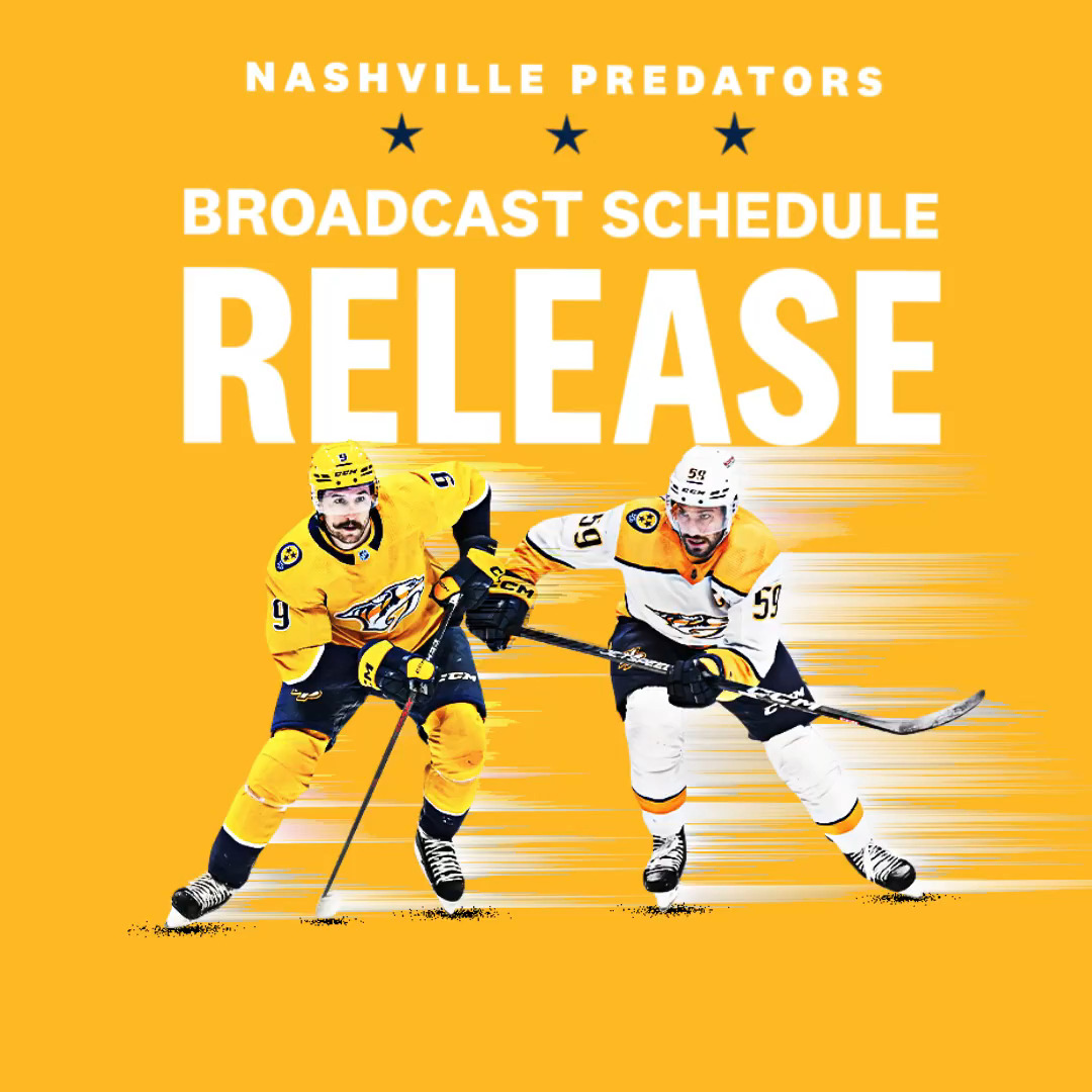 Bally Sports South will televise 73 Nashville Predators regular-season games for the 2024-25 NHL season🟡🔵 Details ➡️