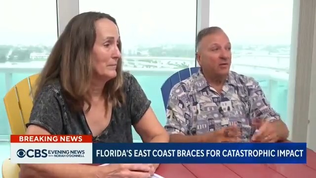 Mandatory evacuations are in place for Florida’s East Coast as Hurricane Milton’s impact is already being felt. @Thomasrhanson speaks with a couple near Daytona Beach who decided to ride out the storm.