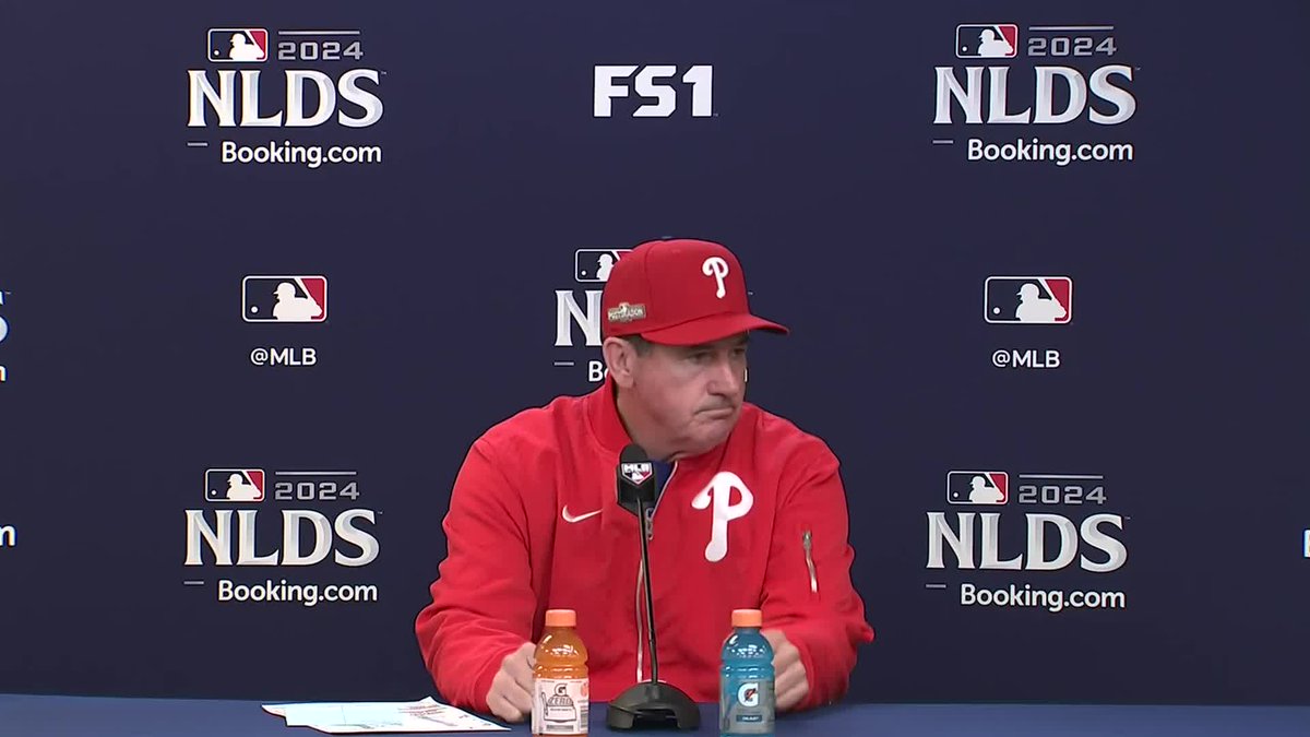 "I just want to say first of all congrats to the Mets, they've got a really good club. They played well, they never gave up." - Phillies manager Rob Thomson