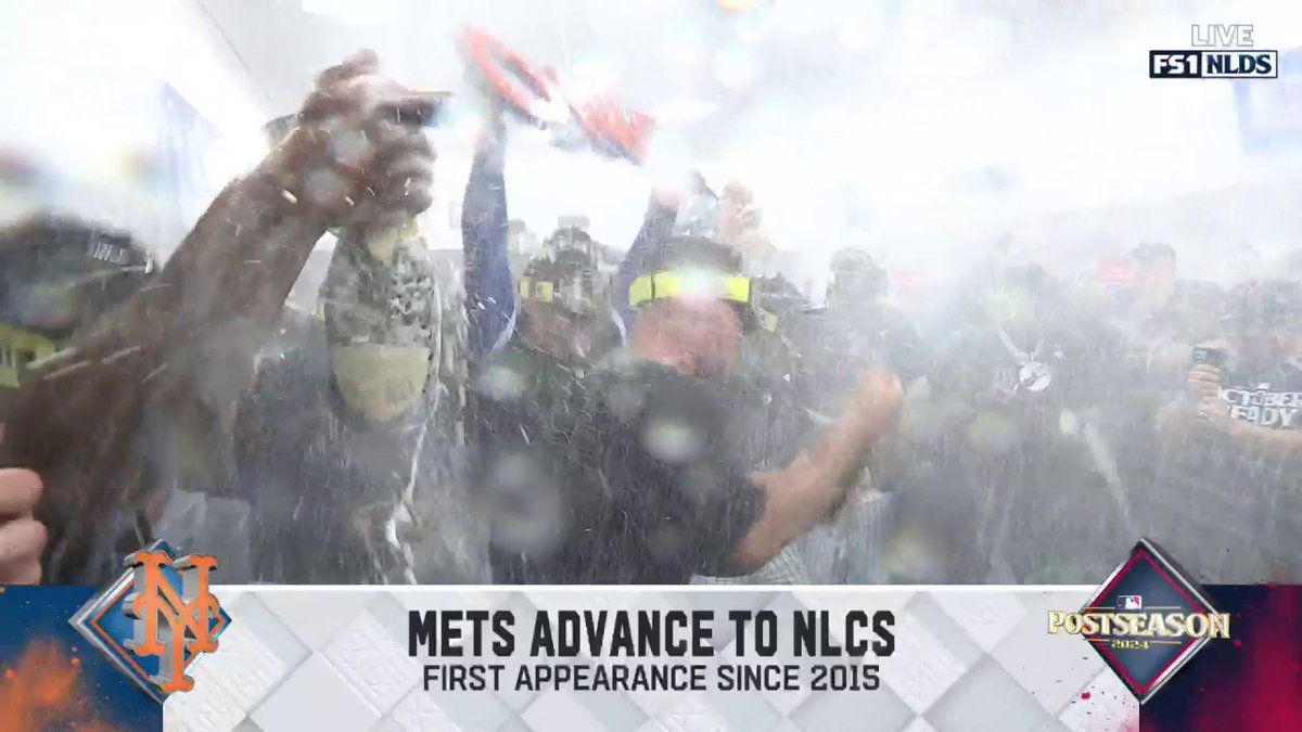 "We believe. You need to continue to believe. LETS GOOOOOOO!" The celebration has begun in the New York Mets clubhouse! 🍾