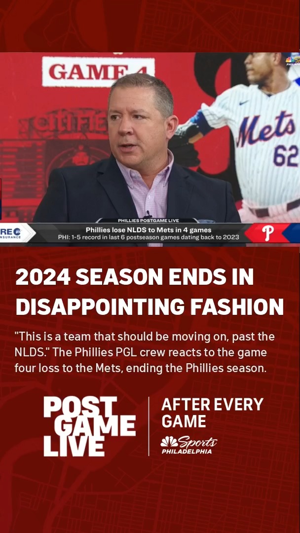 "This is a team that should be moving on, past the NLDS." The Phillies Postgame Live crew reacts to the season-ending loss.